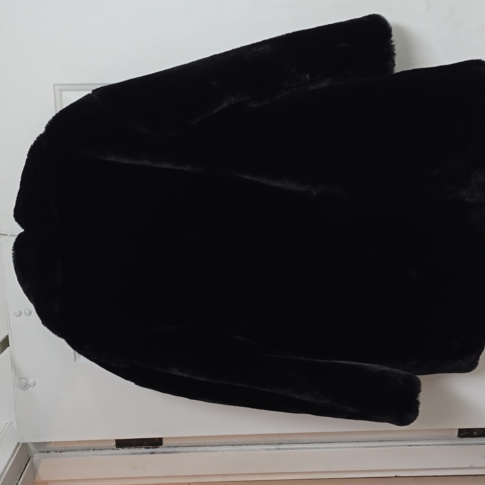 Zara Black Faux Fur Coat - Picture 10 of 16